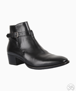 Bota Saint Laurent Couro Preta