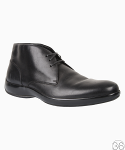 Bota Salvatore Ferragamo Couro Preta