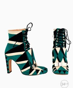 Bota Sergio Rossi Verde e Preto