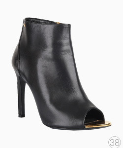 Bota Tom Ford Peep Toe Studs Ankle Preta