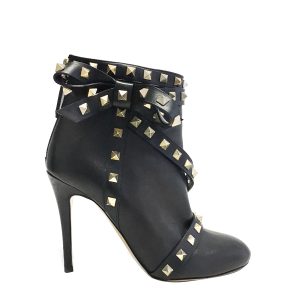 Bota Valentino Ankle Boot Preta Rockstud Tam 37