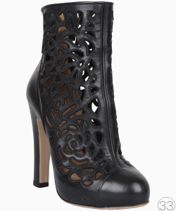 Bota Valentino Ankle Boot Couro Preto