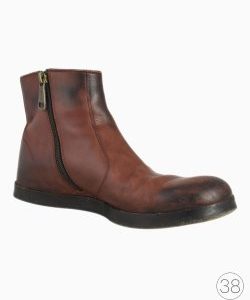 Botina Dolce & Gabbana Couro Destroyed Terra Cota