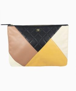 Clutch Chanel Lambskin Colorblock