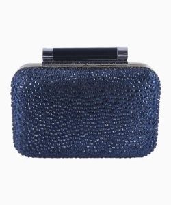 Clutch Diane Von Furstenberg Cristais Azul Marinho