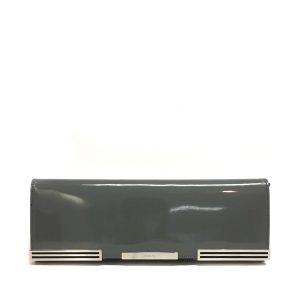 Clutch Gucci verniz cinza grande