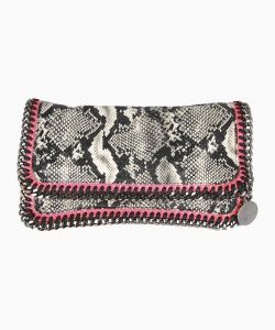 Clutch Stella McCartney Falabella Snakeprint Neon