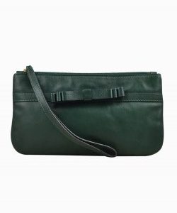 Clutch Valentino de Couro Verde