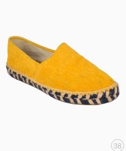 Espadrille Carolina Herrera Camurça Monograma Mostarda