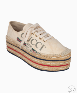 Espadrille Gucci Sneaker Plataforma Greggio Greege Colorido