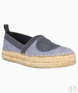 Espadrille Louis Vuitton Flatform Denim Azul