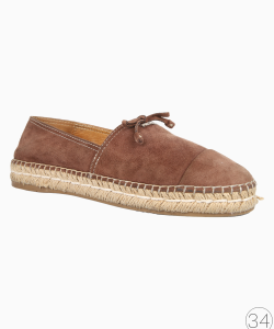 Espadrille Prada Camurça Laço Marrom