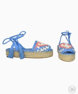 Espadrille Valentino Azul Amarração