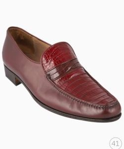 Mocassim Bally Croco Vinho