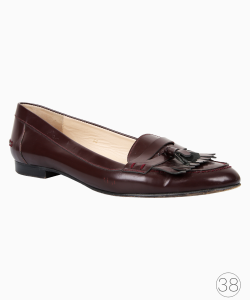 Mocassim Carolina Herrera Fringe Vinho