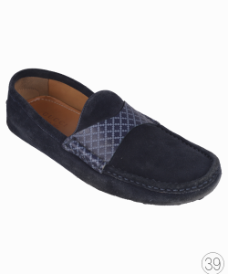 Mocassim Gucci Camurça Azul Marinho
