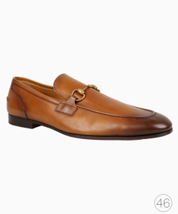 Mocassim Gucci Jordaan Couro Caramelo