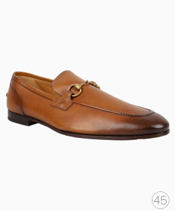 Mocassim Gucci Jordaan Couro Caramelo
