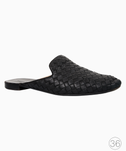 Mule Bottega Veneta Intrecciato Preto