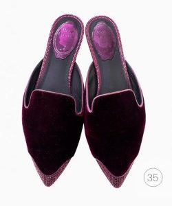 Mule René Caovilla Roxo Camurça