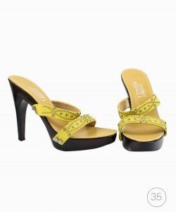 Mule Versace Amarelo Spikes