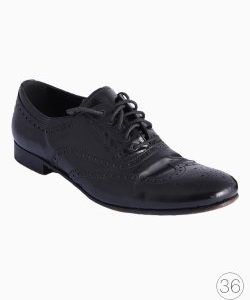 Oxford Prada Brushed Leather Preto