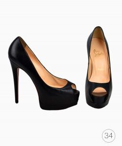 Peep Toe Christian Louboutin Preto