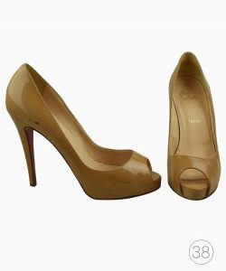 Peep Toe Christian Louboutin Nude