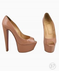 Peep Toe Christian Louboutin Nude