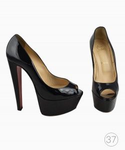 Peep Toe Christian Louboutin Preto