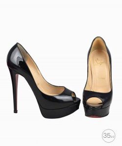 Peep Toe Christian Louboutin Preto