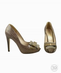 Peep Toe Salvatore Ferragamo marrom