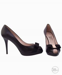 Peep Toe Salvatore Ferragamo Marrom