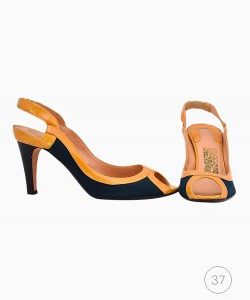 Peep toe Salvatore Ferragamo verniz amarelo