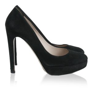 Pump Miu Miu Camurça Preto