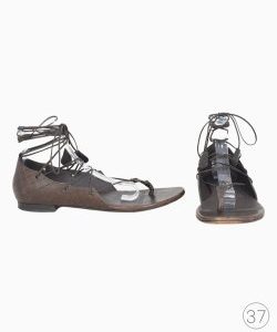 Sandália Bottega Veneta Rasteira Couro Marrom