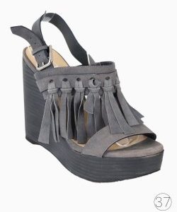Sandália Anabela Jimmy Choo Nya Camurça Azul