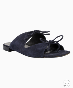 Sandália Balenciaga Rasteira Camurça Azul Marinho