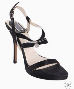 Sandália Christian Dior Silk Jewel Preta