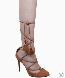 Sandália Dolce & Gabbana Amarração Camurça Marrom