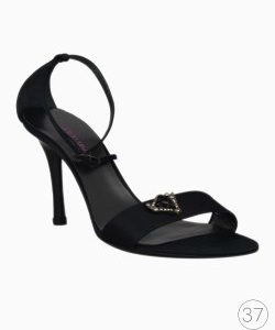 Sandália Giordio Armani Silk Pedraria Preta