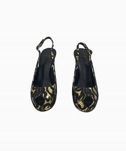 Sandália Giuseppe Zanotti Preto Renda