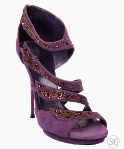 Sandália Gucci Camurça Roxa
