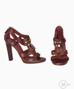 Sandália Gucci Mini Tassel Vinho