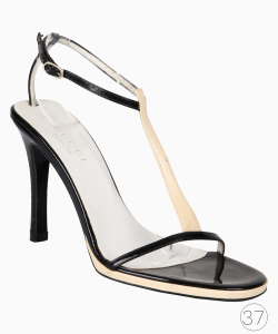 Sandália Gucci Strappy Verniz Bicolor