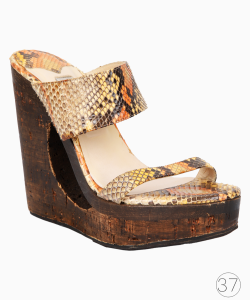 Sandália Jimmy Choo Cortiça Animal Print Laranja