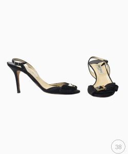 Sandália Jimmy Choo Preta com Pedrarias