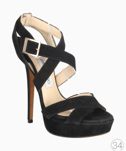 Sandália Jimmy Choo Tiras Suede Preta