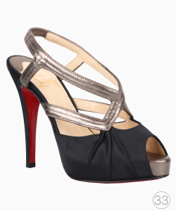 Sandália Louboutin Cetim Preta