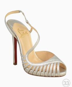 Sandália Louboutin Scoubridou 120 Prata